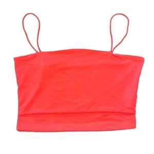 CORAL CUT OUT CROP TOP